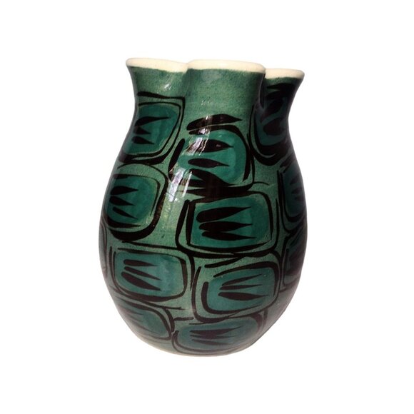 Martha Cook Studio Art Pottery Pitcher Handmade Turtle Shell Vintage Atlanta GA - Picture 2 of 7